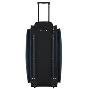 Wrangler 30-Inch Large Checked Multi-Pocket Upright Rolling Duffel Bag, Blue Pond