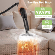 Vecukty Steam Mop with 14 Accessories, 50 fl oz Tank, 230 F Steam, Corded Electric, Green, HS001GE10NBA