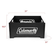 Coleman Pack-A-Way Portable Fire Pit, Collapsible 10 in, Stainless Steel, Black, PA-2000