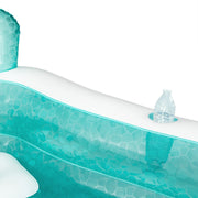 Funsicle Summer Escape Inflatable Swimming Pool, 8.7 ft Rectangular, Lagoon Blue, 4 Cushioned Seats with Backrests, 2 Built-In Drink Holders, KB0986000