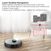 TCL RV6014B Sweeva 6000 Smart Robot Vacuum, Black