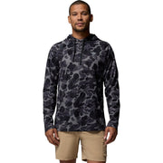 Columbia Wild Cast Camp Hoodie, Men's Slim Fit Fleece Jacket, UPF 40 Sun Protection, Omni-Wick Moisture Management, Shark Deltawoods, Large