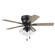 Better Homes & Gardens BHS400010482014 42 Matte Black Indoor Ceiling Fan with Lights 5 Blades Pull Chain Control & Reverse Airflow