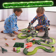 USA Toyz 225 Piece Green Ultimate Dinosaur Dash Race Track Adventure Playset for Kids Ages 3+