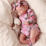 RSG Realistic Sweet Gallery Reborn Baby Doll, 20 Inch, Full Body Cloth, Poseable, Light Skin Tone, Curly Hair, Includes Pacifier and Nursing Bottle
