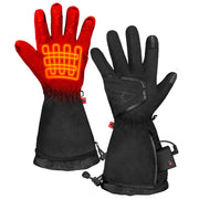 ActionHeat AA Battery Heated Fleece Gloves 2.0, Men's L/XL, Black, Slim-Fit, Touchscreen Compatible