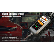 MOTOPOWER WAL205AUS 12V 800mA Fully Automatic Battery Charger Battery Maintainer Trickle Charger Desulfator