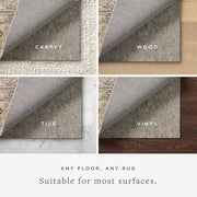 Loloi Grip Rug Pad, 1/4 Inch Thick, Grey, 6 ft x 9 ft, Reversible Non-Slip Backing, Eco-Friendly ZR06BY003656