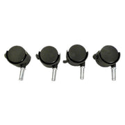 Feherguard Casters for Blanket Handler and Auto Reel, 2 Inch Swivel Stem Mount, Locking, Set of 4, Black, FG-CK