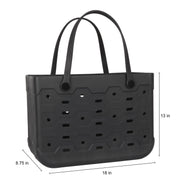 Mainstays Large Flex Laundry Tote, Durable Flexible Plastic, Black, 18 in W x 13 in H x 8.75 in D, Includes Extra Clips, MS-UT25-RICHBLK
