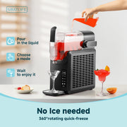 Simzlife Slushie Machine, No Ice Needed, 88 oz Slushy Maker Machine for Home, Professional Frozen Drink Maker