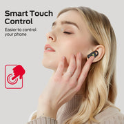 Monster N-Lite 210 Wireless Earbuds, Bluetooth 5.4, 13mm Driver, 32H Playtime, Type-C Charging, IPX5 Waterproof, Black, MH22229