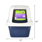 Vibrant Life Large Sifting Hooded Enclosed Cat Litter Box, Durable Polypropylene, White, CP66WM