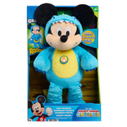 Just Play Silly Roaring Mickey Mouse Interactive Plush in Blue Dinosaur Onesie, 12 Inch