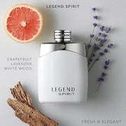Montblanc Legend Spirit Eau de Toilette Spray, Aromatic Woody Scent, 6.7 oz, MB013A07