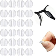 Bexikou 20 Pairs Eyeglass Nose Pads Casewin Transparent Anti-Slip Nosepads, White - Material: Silicone