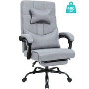 YTKUS YTKUSB01A Fabric Executive Office Chair Big and Tall with Footrest, Ergonomic Back Support