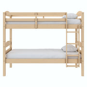 Better Homes & Gardens WM3921FP Leighton Kids Solid Wood Twin-Over-Twin Convertible Bunk Bed W/Ladder and Guardrails, Natural Pine