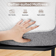 Naipo Folding Bed with 5.5 in Thick Mattress, Twin Size 75 x 38 in Rollaway Bed, Heavy-Duty Metal Frame, Portable Side Pocket, 360 Swivel Casters