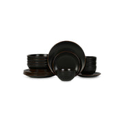 Stone + Lain Brasa 16-Pc. Stoneware Dinnerware Set - BLACK ONE SIZE