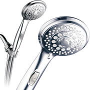 PowerSpa 8014 7-Setting Luxury Hand Shower with On/Off Pause Switch, Chrome