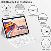 Kenke Keyboard Case for iPad Air 11 Inch M4 M3 M2 2026, 10.9 Inch 5th and 4th Gen, Detachable Bluetooth Keyboard with Rechargeable Battery, Right Side Pencil Holder, Grey