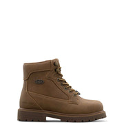 Lugz Work Women's Steel Toe Work Boots, Slip-Resistant Synthetic Nubuck, Brown, Ankle-High, Lace-Up, Size 11
