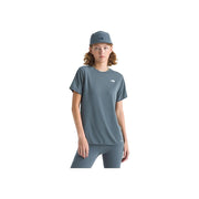 The North Face Adventure Women's Short-Sleeve T-Shirt, Granite Grey, Large, Moisture-Wicking Stretch Fabric, NF0A8BDZ