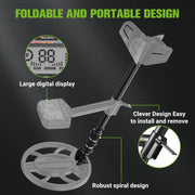OneAmg Professional Metal Detector, High-Precision Multi-Metal Detection, 10-Inch Waterproof Coil, 5 Modes, Advanced DSP Chip, Adjustable Shaft, LCD Display 1117M