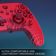 PowerA Advantage Wired Controller, Red Flame, Hall Effect Thumbsticks, 3-Way Trigger Locks, Dual Rumble Motors, USB-C, Compatible with Xbox Series X|S and Xbox One, XBGP0521-01V