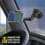 Scosche HDGrip XL Heavy Duty Phone Mount with 6.5-Inch Extended Arm, Strong Suction Cup, 360-Degree Rotation, Black, BMG1WD2HD-VA
