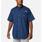 Columbia Mens PFG Bonehead Short Sleeve Button-Down Fishing Shirt, Carbon, Extra Large