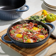 Tramontina 4 QT Enameled Cast Iron Dutch Oven for Bread Baking - Multipurpose Bread Oven, Blue