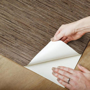 RoomMates Brown Faux Grasscloth Peel and Stick Wallpaper, 20.5 in x 16.5 ft Roll, RMK11312WP