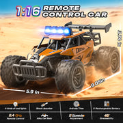WonderStone 1:16 RC Cars Alloy Remote Control Truck with LED Headlight