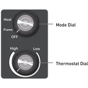 Lifesmart FEJ16C 1000W Tabletop Infrared Fireplace Space Heater with Flame Effect - Black