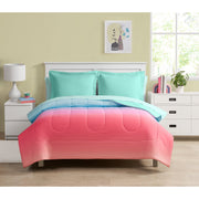 Your Zone 49H7C 453201 7 Piece Rainbow Ombre Polyester Bedding Set for Girls, Full