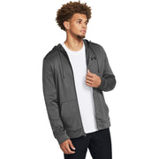 Under Armour Men's ArmourFleece Full Zip Hoodie, Lightweight Breathable Fleece, Castlerock Black, XXL, 1373357