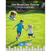 GNCC PC750 Outdoor Security Camera, 2K UHD Resolution, 360 Field of View, IP66 Waterproof, PIR Motion Detection, Two-Way Audio