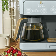 Made By Gather 29450 Beautiful Programmable 12-Cup & Single-Serve Multi-Brew Coffee Maker, Hydrangea by Drew Barrymore