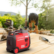 PowerSmart PS5045 4500W Gas Powered Inverter Generator with Electric Start Super Quiet Portable Wheel