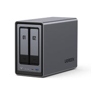 UGREEN NASync DXP2800 2-Bay NAS Enclosure, 12th Gen Intel Quad-Core N100 CPU, 8GB DDR5 RAM Expandable to 16GB, Dual SATA and M.2 NVMe Slots, 2.5GbE Network Port, Aluminum Alloy