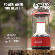 Coleman 1000 Lumens LED Camping Lantern with BatteryGuard Technology, Water-Resistant, Impact-Resistant, Green