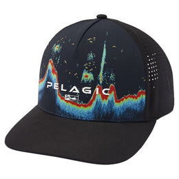 Pelagic Terminal Sonar Performance Trucker Cap - Black/Sonar