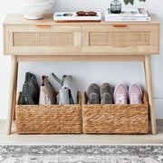 The Home Edit Natural Woven Medium Bin - Easy Lifting