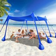Rhino Valley Beach Tent Sun Shelter Canopy Tent UPF 50+ Sun Protection Blue 10 ft x 10 ft
