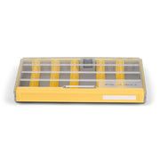 Plano Edge Master Jig Bladed Fishing Tackle Box, Waterproof with Rust Prevention, Transparent Yellow, 14x9x1.88 in, PLASE600