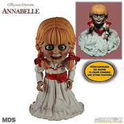 Mezco Toyz Annabelle Comes Home Designer Series Doll, 6-Inch, 7 Points of Articulation, Interchangeable Legs, White Dress with Red Ribbon, Collector-Friendly Window Box