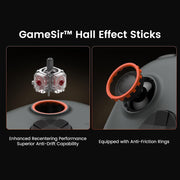 GameSir Nova2 Lite Wireless Game Controller with Hall Effect Joysticks, Gray