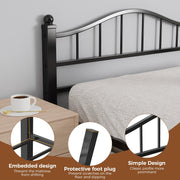 Kinsfook Metal Full Size Bed Frame, Noise-Dampening, 12-Inch Underbed Storage, Black, 16714205464